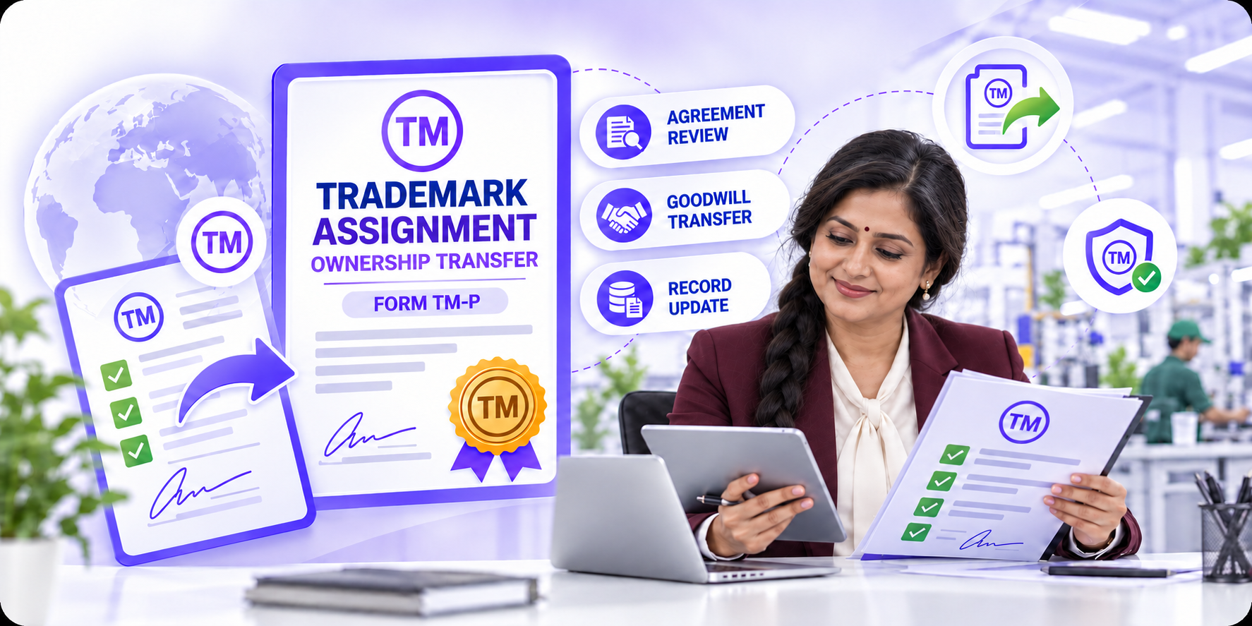 Trademark assignment support